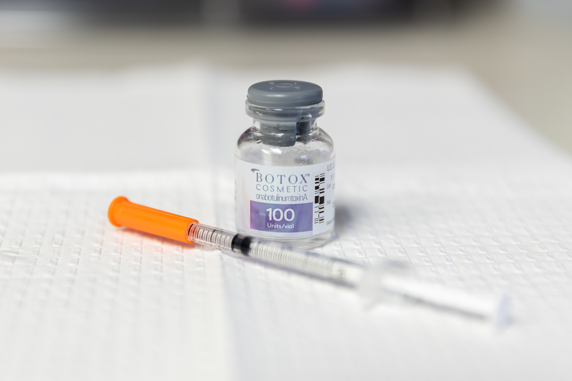 Close up of the vial and syringe for Botox in Hoover.